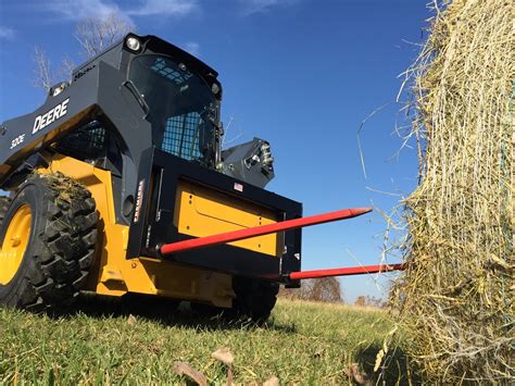 best skid steer bale spear|bale spear for skid loader.